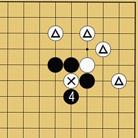 図５２：囲碁の基本がよくわかる「ケイマのツケコシ」講座の碁盤図