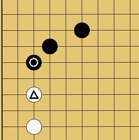 図６１：星で隅を守る方法の碁盤図