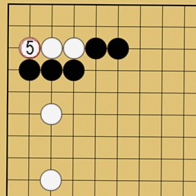 図３９：星で隅を守る方法の碁盤図