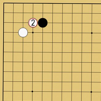 図７：定石も学べるの碁盤図