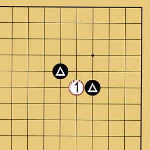 図３：囲碁の基本がよくわかる「ケイマのツケコシ」講座の碁盤図
