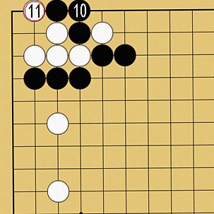 図５１：星で隅を守る方法の碁盤図