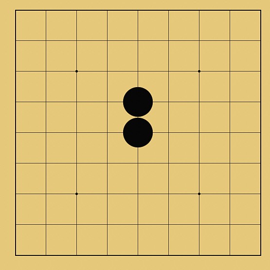 石を囲んで取る練習の図