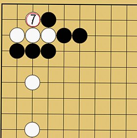 図４８：星で隅を守る方法の碁盤図